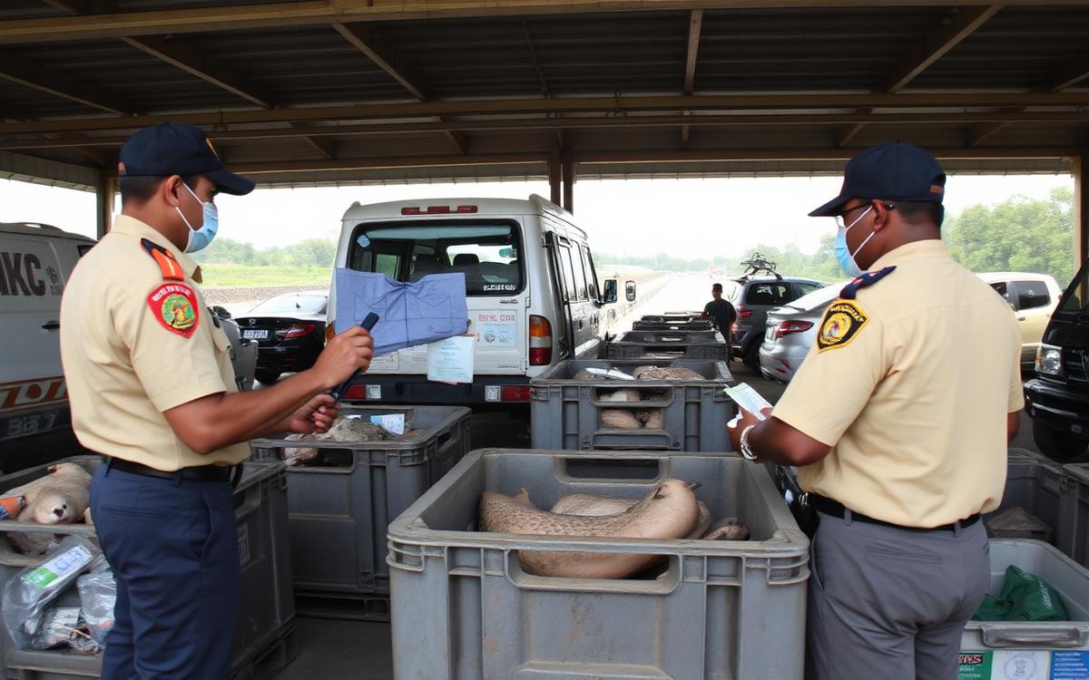 A confiscated wildlife product seized by customs enforcement officials