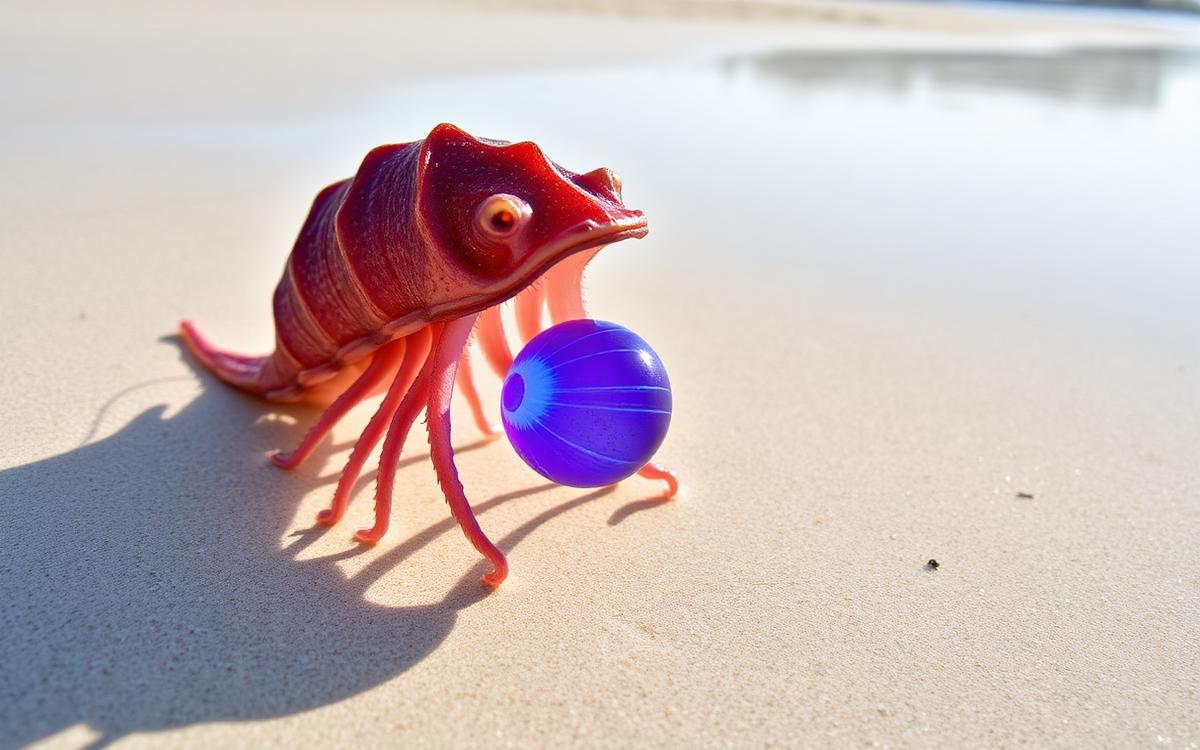 Blue-tinted floating organism with long trailing tentacles on the ocean surface